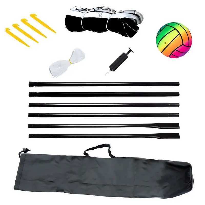 Volleyball Net set For Backyard Sports Net Outdoor Volleyball Net Badminton Net Rack Volleyball Nets With Portable Storage BagXJ241230