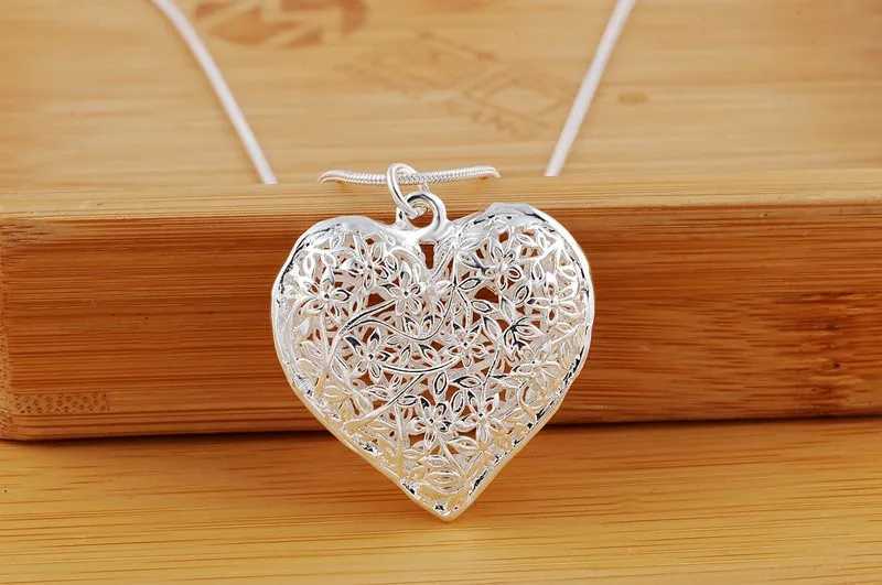 40-75cm hot 925 pure silver cute heart-shaped pendant necklace suitable for womens parties weddings fashion designers jewelry gifts W241230