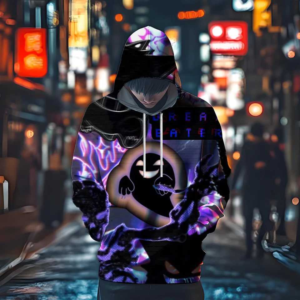 (Miniso) Japanese anime Pocket Monsters Gengar autumn hoodie Street waist style comfortable shirt mens hoodie new hoodie and sweatshirt W241230