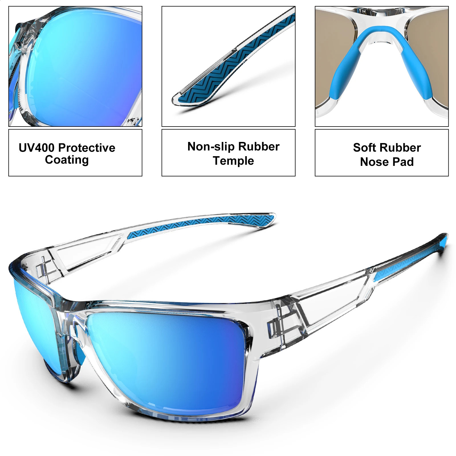 SUUKAA High Quality Outdoor Polarized Sunglasses for Men Women Sports Sun Glasses Driving Fishing Cycling Glasses 241230