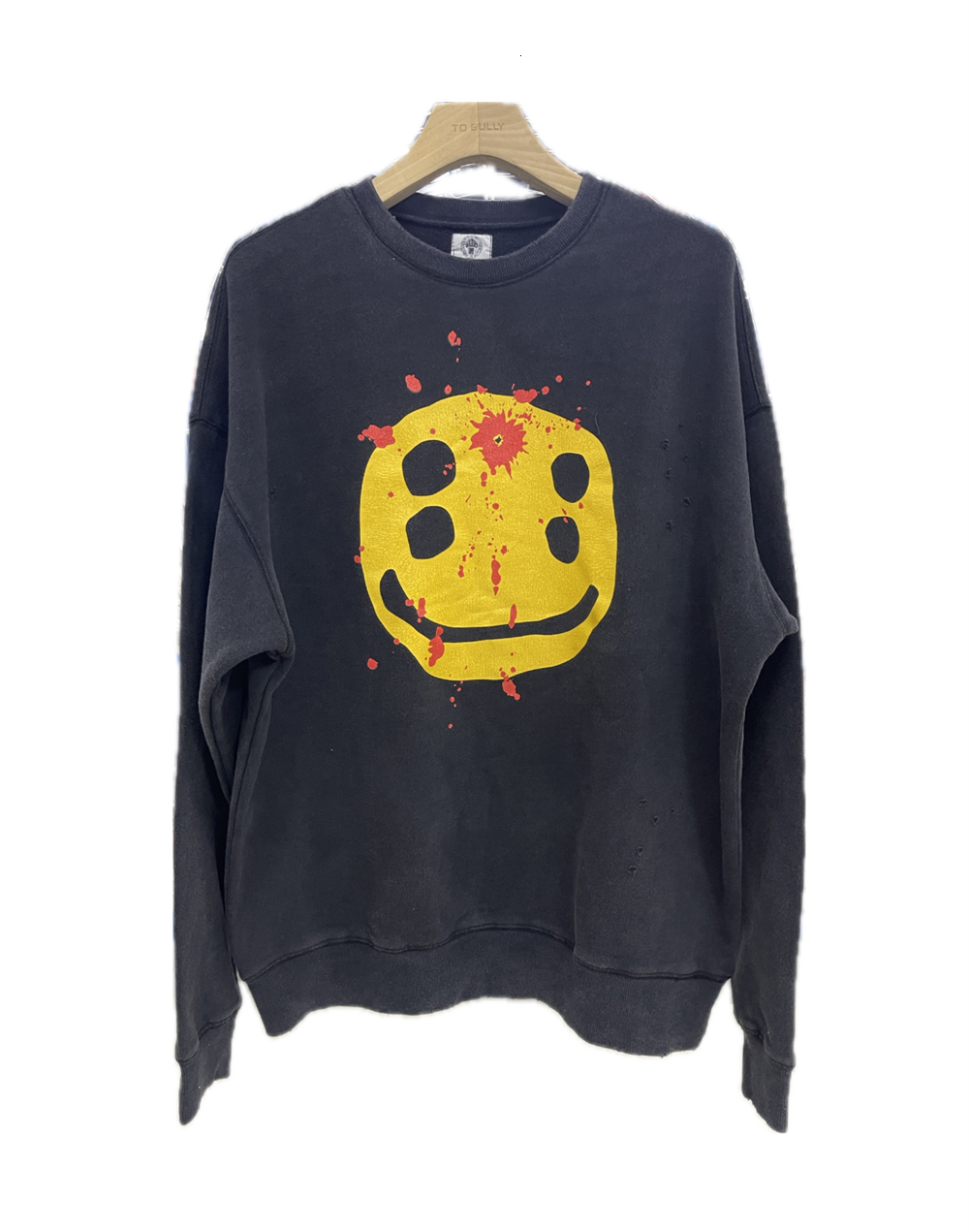 Quality Saint CPFM New 24Ss Smig Face Printed Washed Vintage Round Neck High Street Casual Loose Cotton Fleece Hoodie