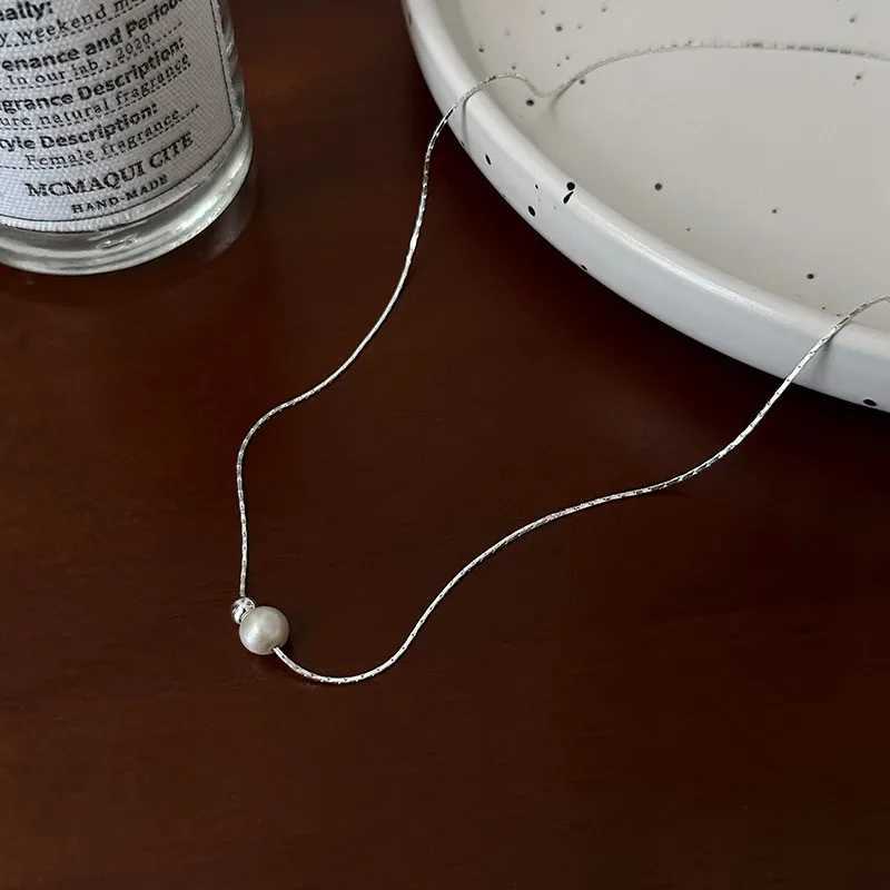 Christmas gift 925 sterling silver exquisite pearl necklace French retro style necklace chain luxury jewelry holiday gift W241230