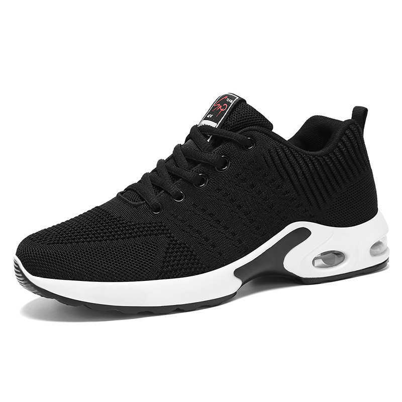 Data Air Cushion Sports Shoes Fly Weaving Color blocked Running Shoes Mens Shoes Large Shoes