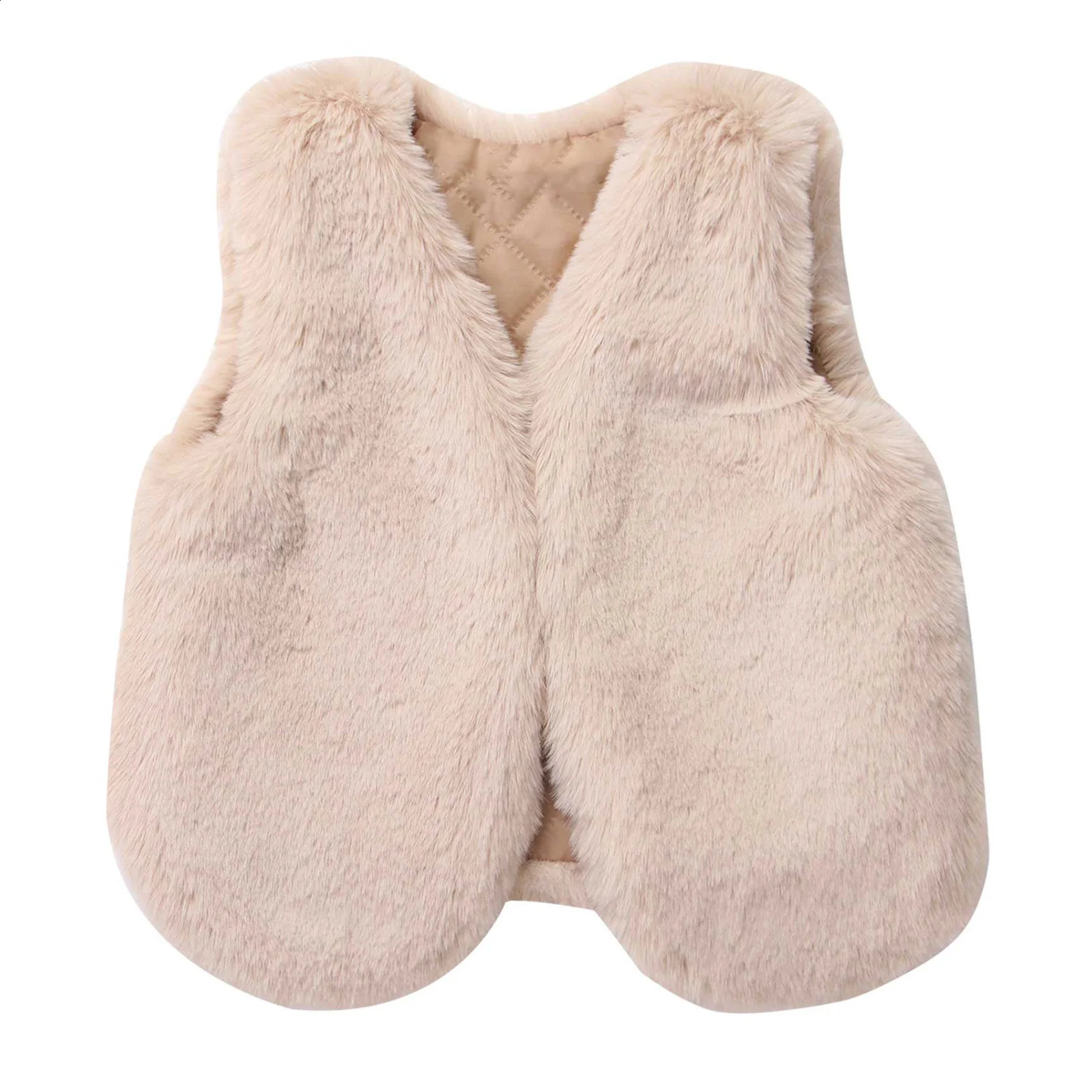 Baby Girls Faux Fur Vest Outfits Sleeveless Plush Jacket Warm Transitional Coat Thickening Winter Autumn Outfit Baby Outerwear 241230