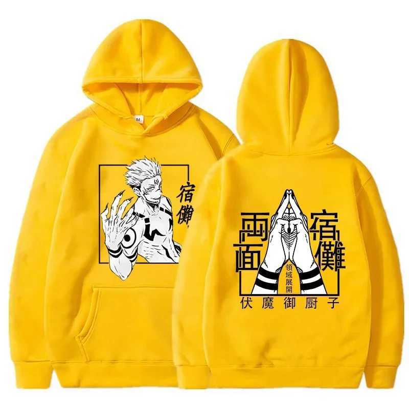 Jujutsu Kaisen Ryomen Sukuna Printed Hoodie Fashion Anime Graphic Wool Sleeping Mens Casual Loose Comfortable Hoodie W241230