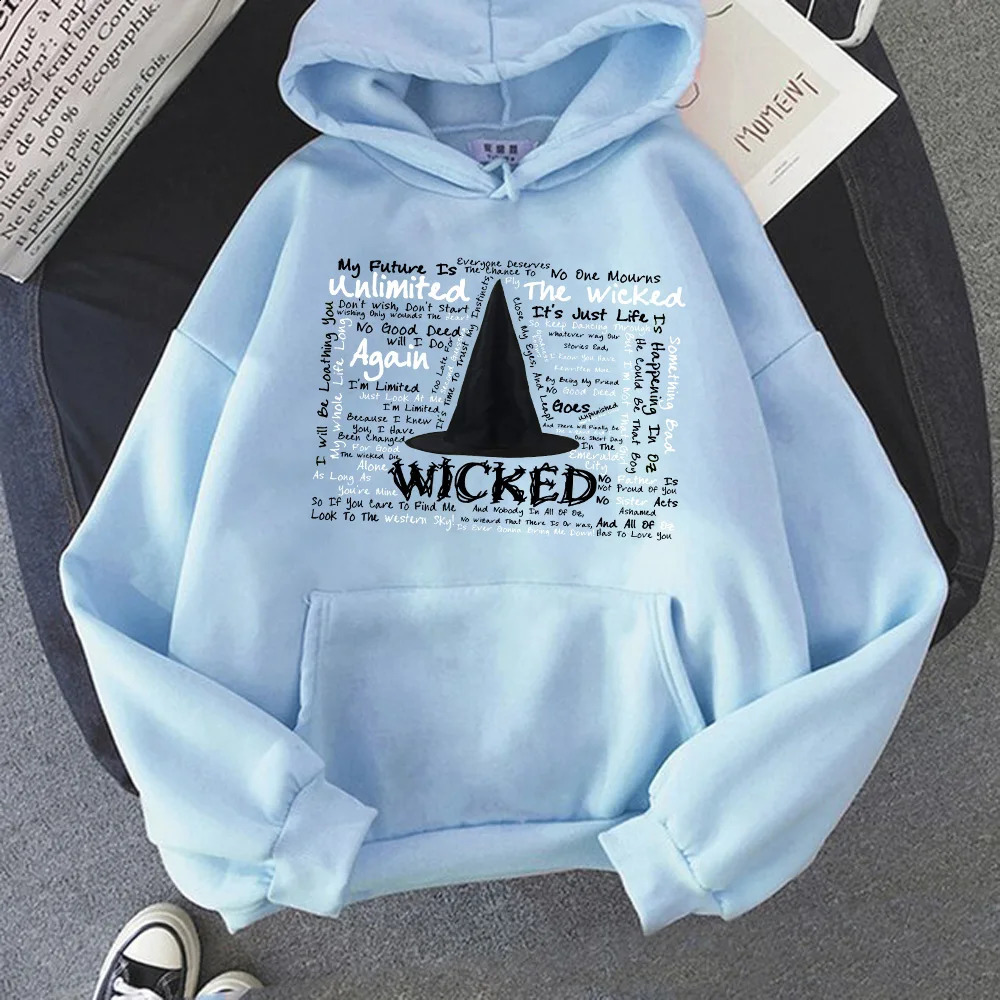 Wicked Fantasy List of Songs Hoodies Autumn Aesthetic n Creative Pullovers Chic Women Men Sudaderas Y2K Casual Sweatshirt 241230