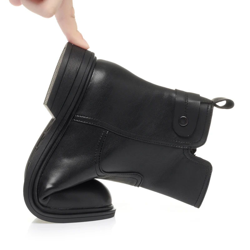 AIYUQI Women's Snow Boots Low Heel Women's Ankle Boots Non-slip Comfortable Boots Women's Winter Warm Cotton Shoes