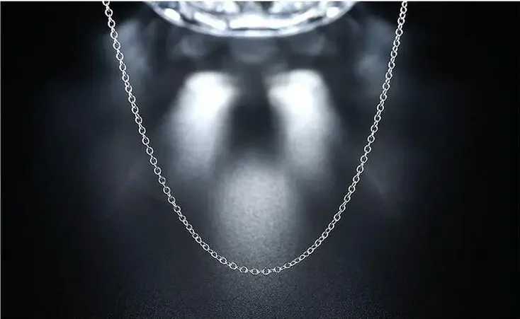 10 pieces/batch promotion! Wholesale 925 sterling silver necklace silver fine jewelry Rolo chain 1mm necklace 16 18 20 22 24 W241230