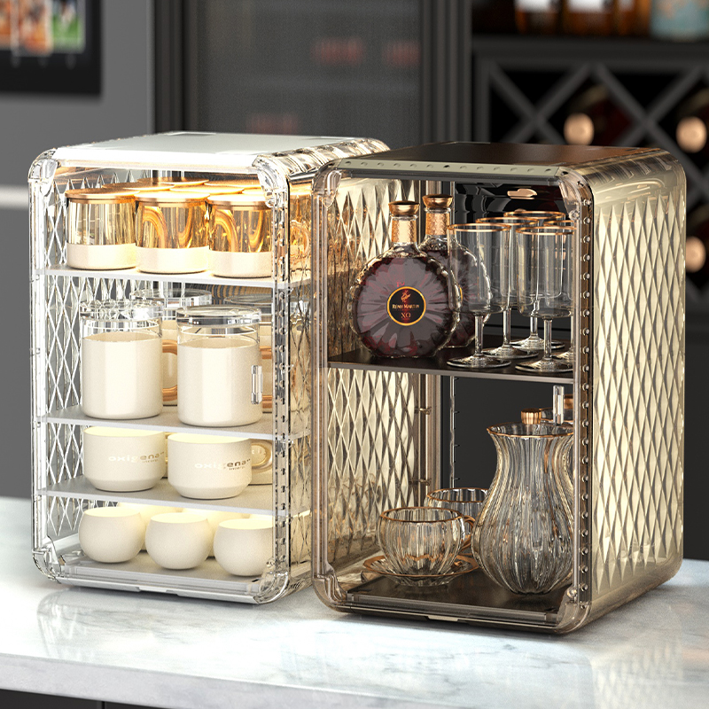 Durable Four Layer Stackable Storage Container with Clear Design