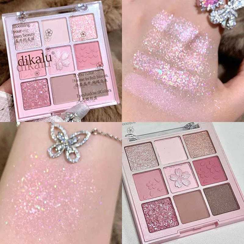 9-Colors Eye Shadow Palette Glitter ly Eyeshadow Palette Nude Long Lasting Romantic Pink Eyes Make Up Palette CosmeticsXJ241230