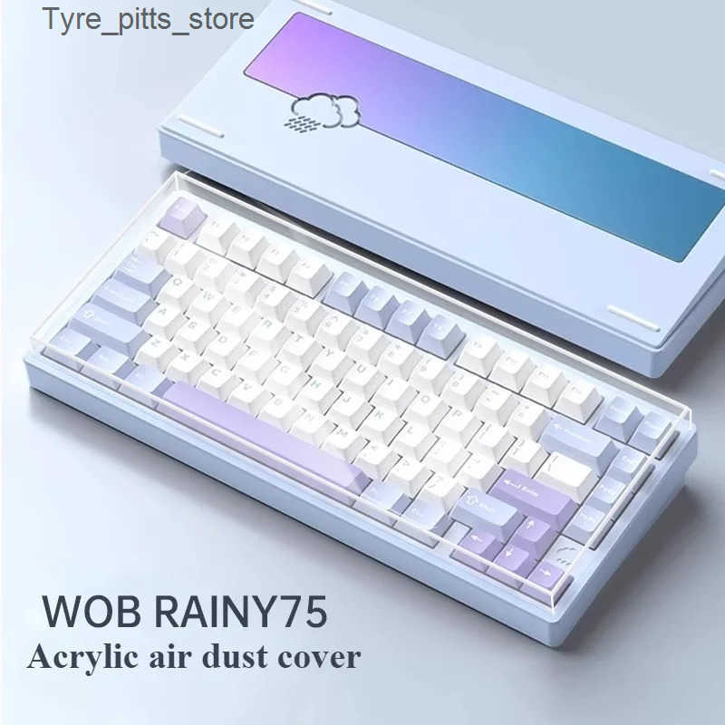 Keyboard Covers Rainy75 dustproof acrylic customized transparent waterproof keyboard protective cover for Navi70 K70 mechanical keyboard accessories L