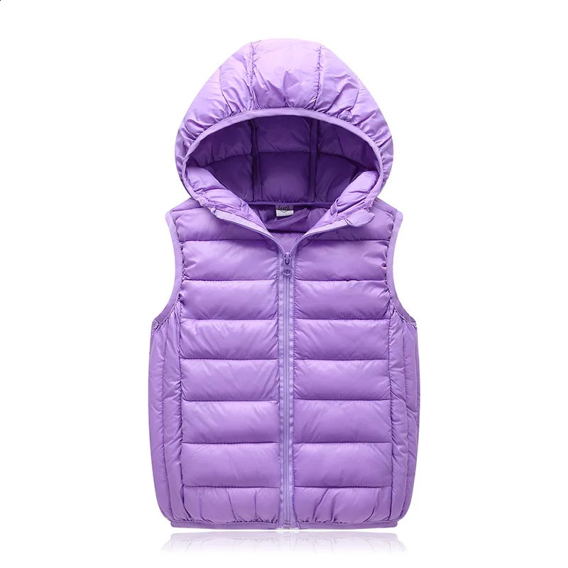 Hooded Child Waistcoat Children Outerwear Kids Jackets Warm Cotton Baby Boys Girls Vest For Spring Autumn 3-14 Years Old 241230