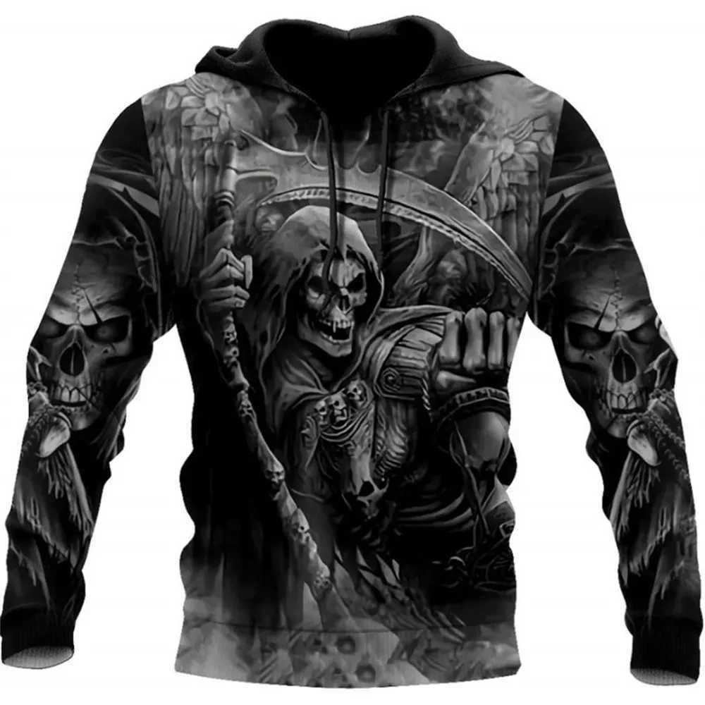 Retro Skull 3D Printed Hoodie Mens/Womens Casual Fashion Hoodie Childrens Pullover Sweater Extra Large Unisex Mens Coat W241230