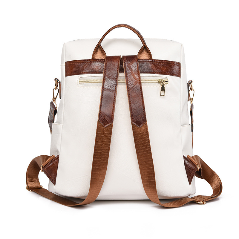 TRAVEASY Vintage Woman Backpacks 2024 New PU Fringed Zipper Shoulder Bags Female Anti-Theft Elegance Outdoor Casual Schoolbags