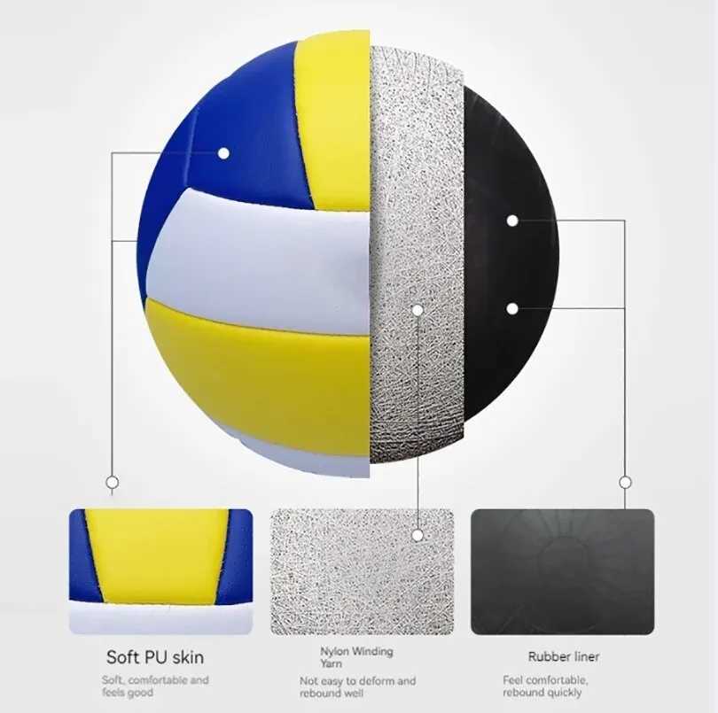 Indoor And Outdoor Standard Volleyball School Youth Soft Leather Training Competition No.5 Ball CustomizationXJ241230