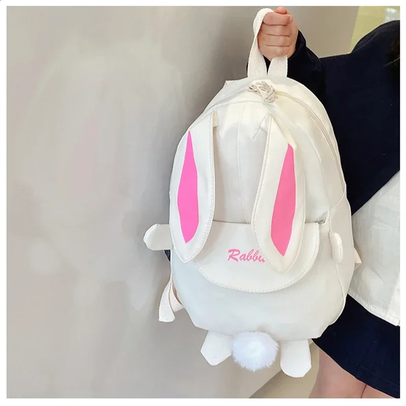 Fashion Children School Bags Bunny Portable Backpacks Kids Travel Rucksacks Cute Boys Girls School Book Backpack Schoolbags 241226