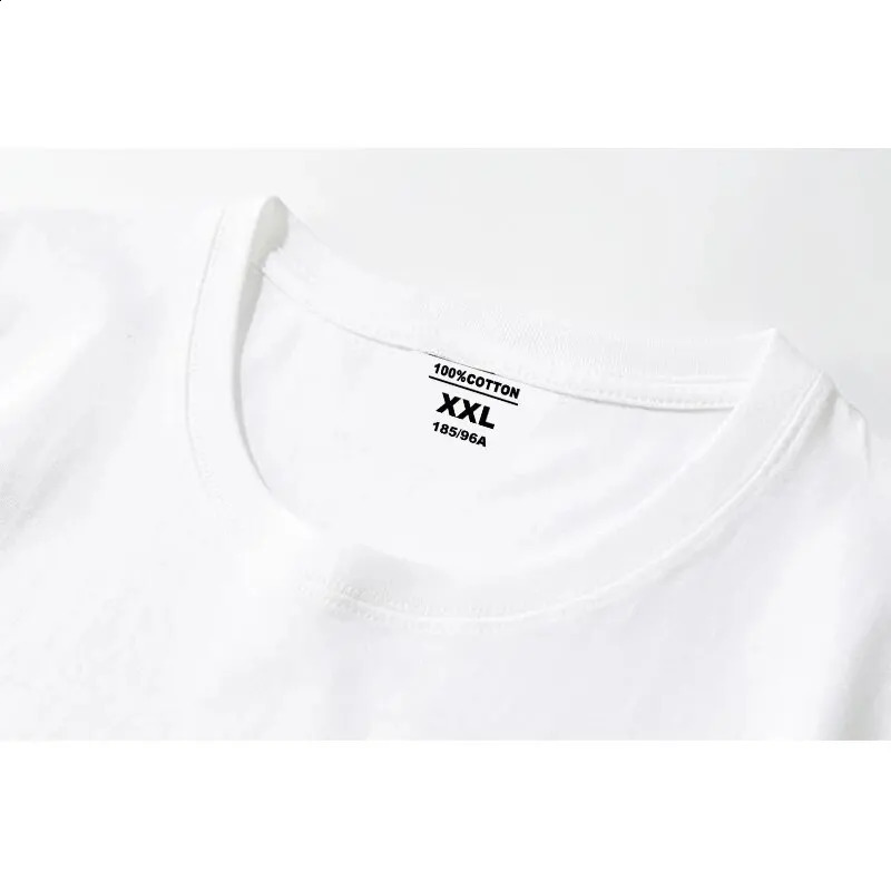 Summer Mens Short Sleeved Tshirt HighQuality Combed Cotton Solid Color Fashion Casual Round Neck Men Tops Loose 241223