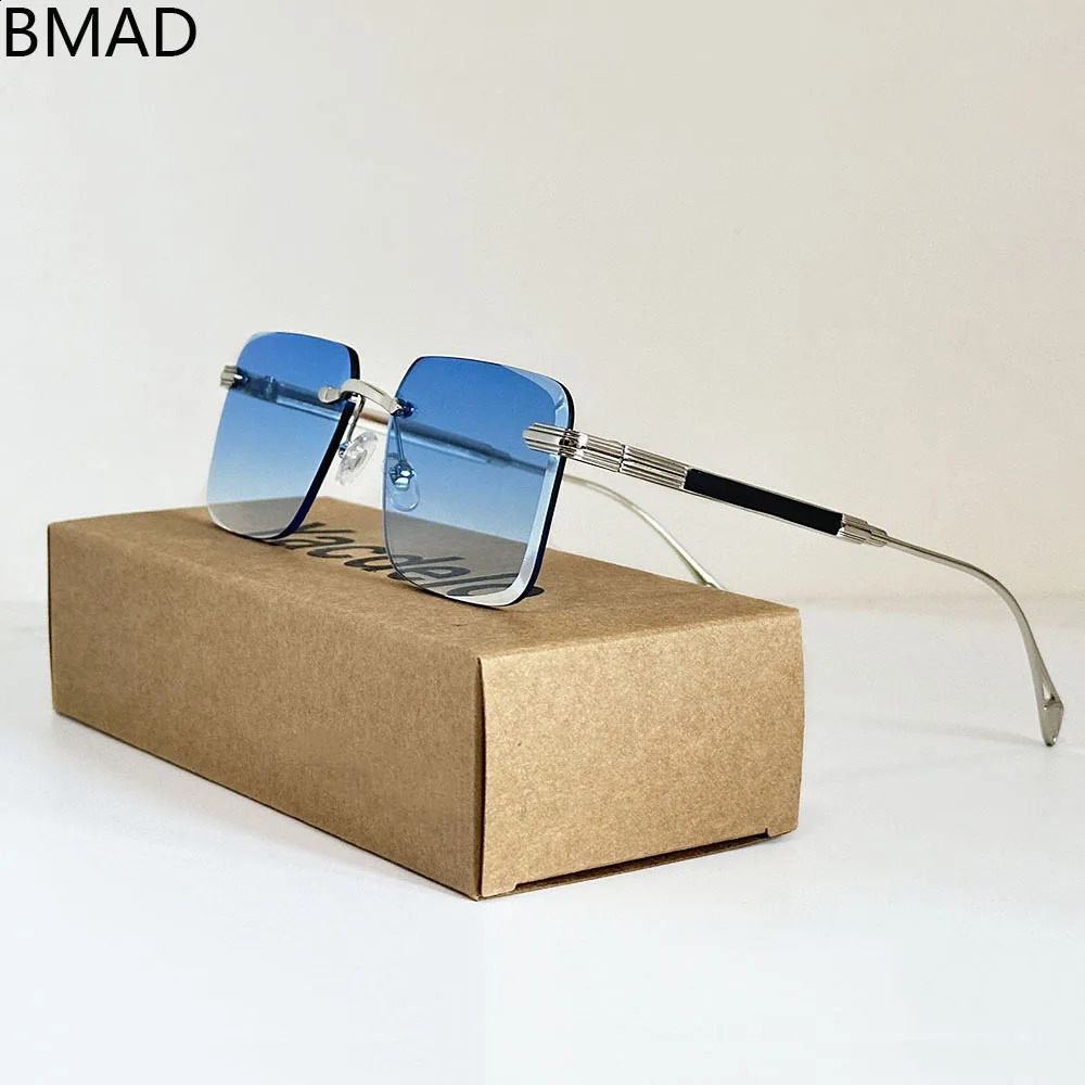 Fashion Rimless Sunglasses Women Outdoor Sunglasses For Men Vintage Trending Glasses Lentes Oculos Drop 241230