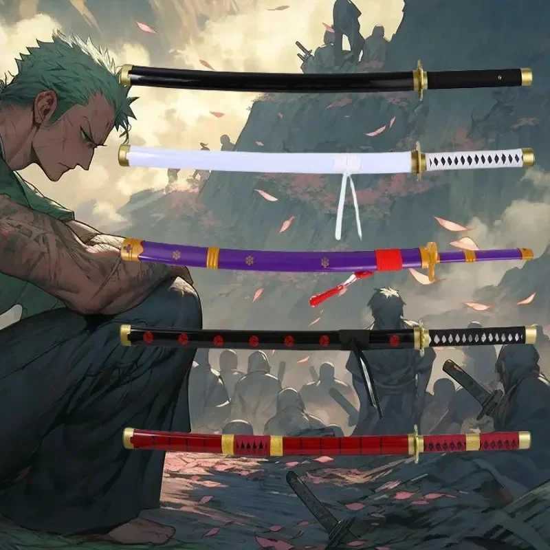 Roronoa Zoro Katana Swordwood Ninja Blade Bleach Life Size Japanese Anime Sarai Katana Sword Role Playing Prop He Decorates Y241230