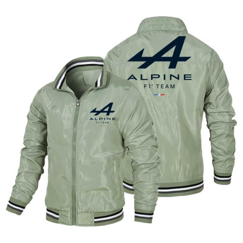 Men's Jackets New Alpine F1 team zipper jacket sports jacket outdoor car jacket Alpine mens jacket mens pocket casual spring and summer J241210