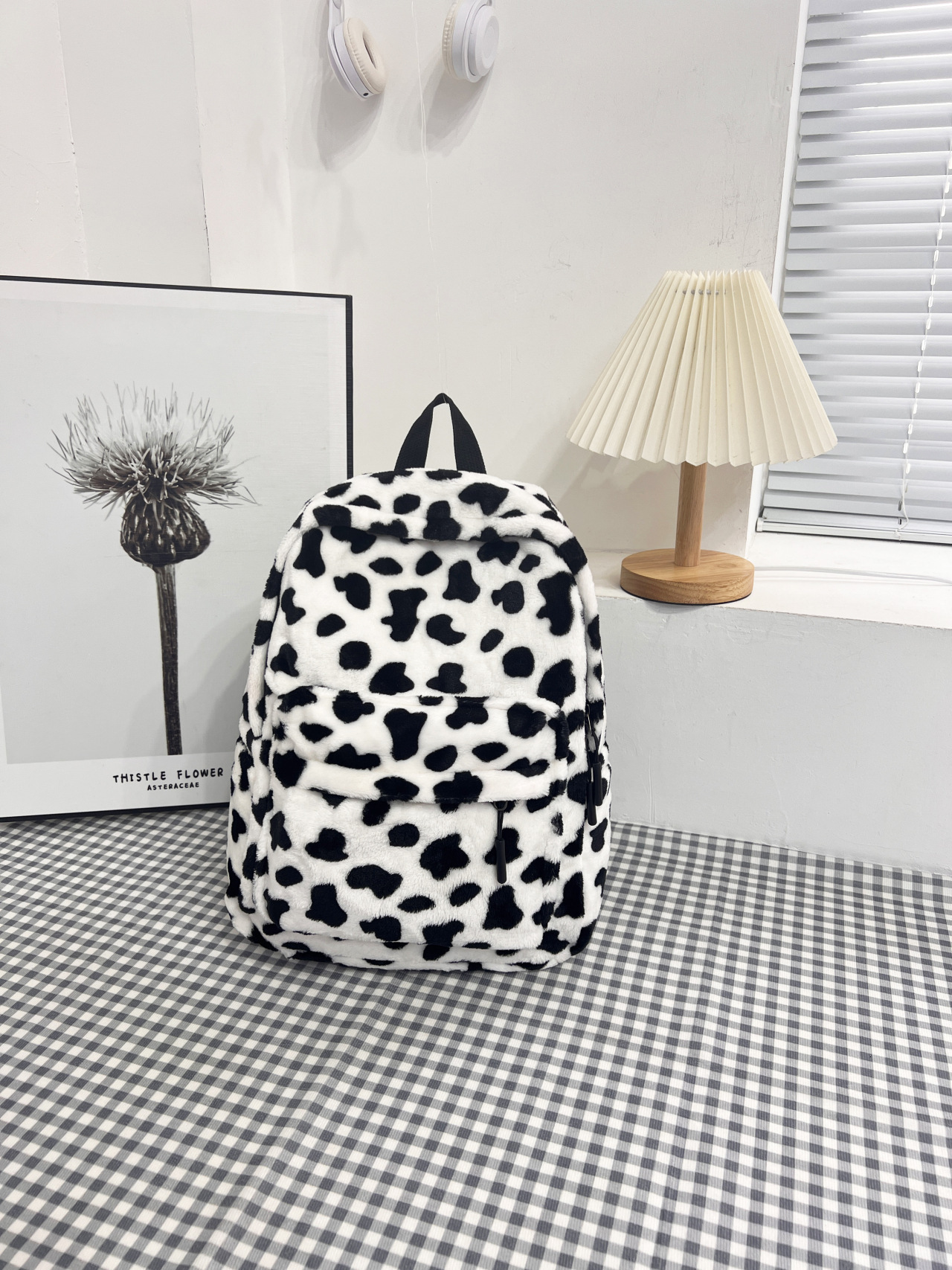 New Cute for Middle and High School Students Autumn Leisure Plush Backpack College Student Class Bag Female