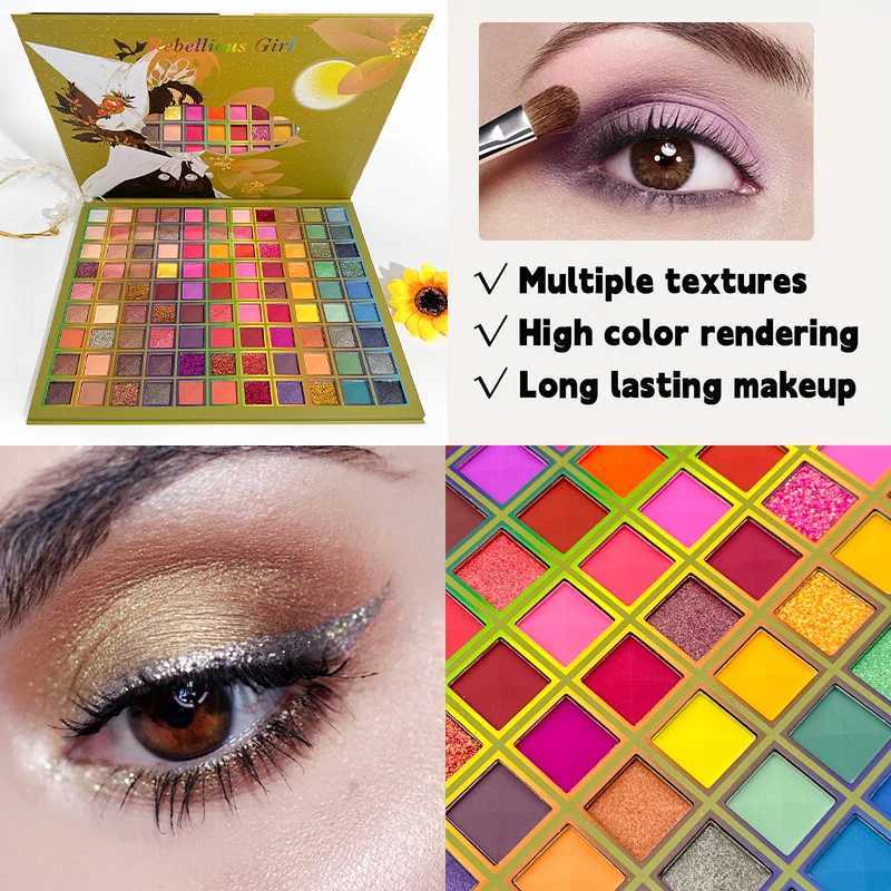 99 Color Eyeshadow lescent matte Glitter Eyeshadow Palette Multichrome waterproof eye cosmetics smudge-proof long-lasting maXJ241230