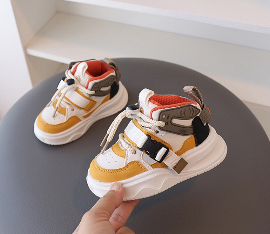 Children Sneakers Hi-top Girls Toddler Shoes Casual Board Shoes Boys High Top Basketball Shoes Sizes US5c-US12.5c