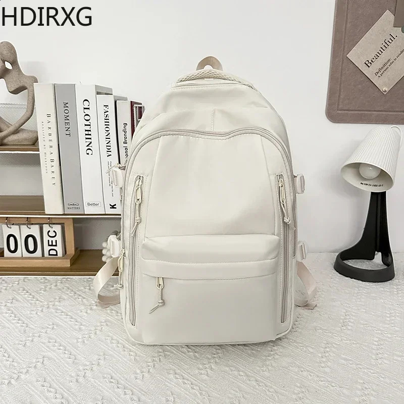 Nylon Zipper Womens Backpack Teenager Cute High Quality Schoolbag Casual Handbags Large Capacity School Bags 241230