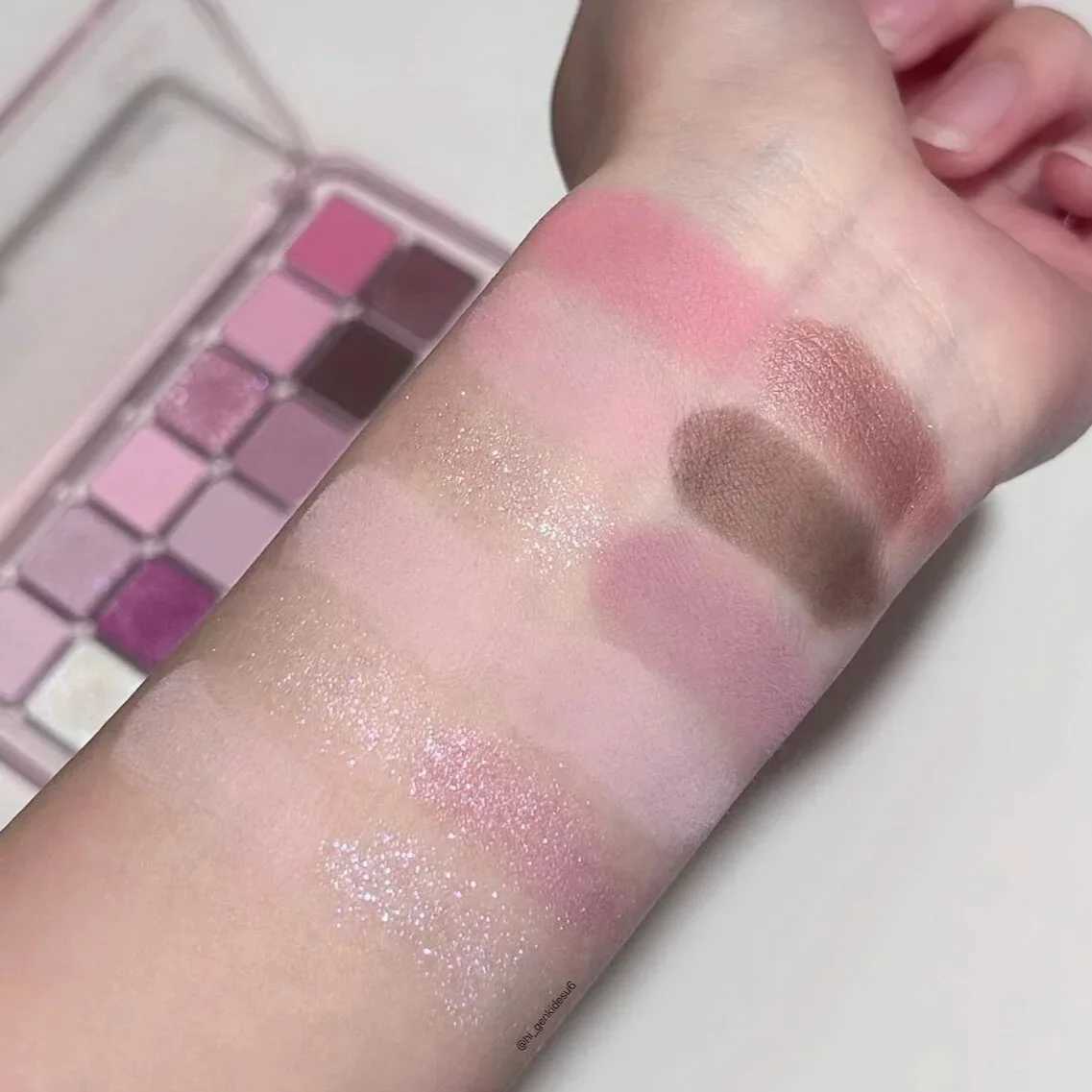 12 Colors Shimmer Matte Eyeshadow Palette Nude Rose Pink Glitter Pigment Eye Shadow Lasting Waterproof Make Up Palette CosmeticsXJ241230