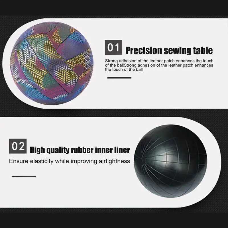 Glowing Volleyball Outdoor Volleyball For Teens Glowing Ball Soft Volleyball For Competition Sports Training Nighttime Beach FunXJ241230