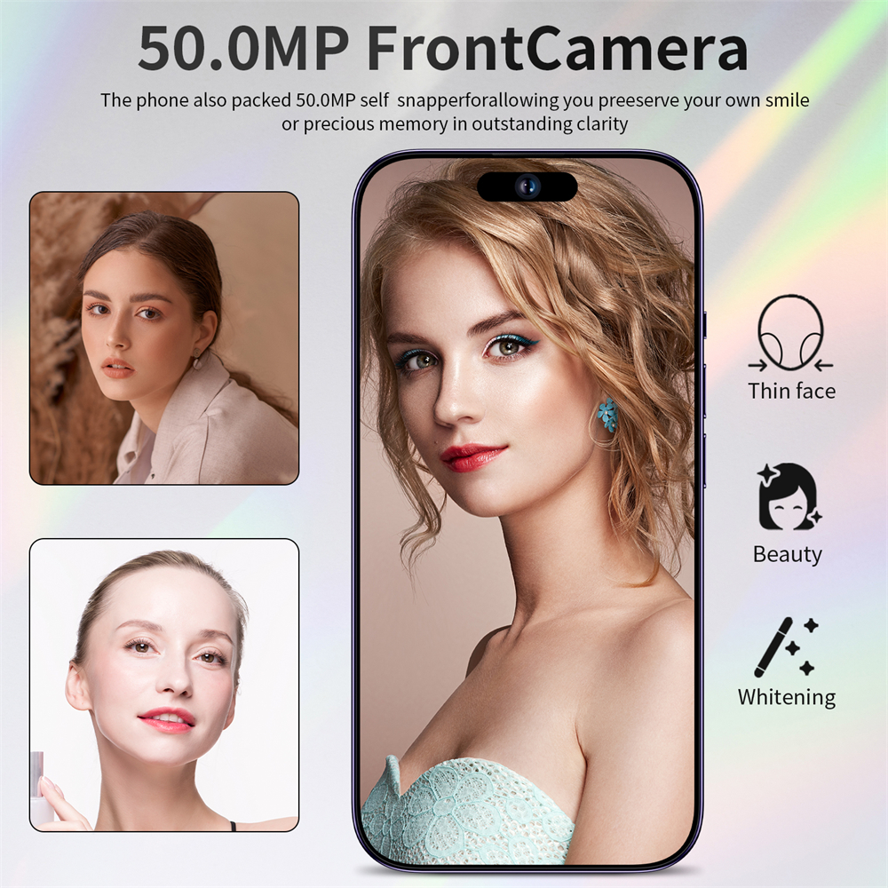 i14 Pro Max Phone 7.3-inch HD Screen 13 Qualcomm 8 Gen 1 CPU,16GB+512GB Android Phone,50MP+108MP Camera Pixels 8000mAh Battery 5G Dual SIM Card