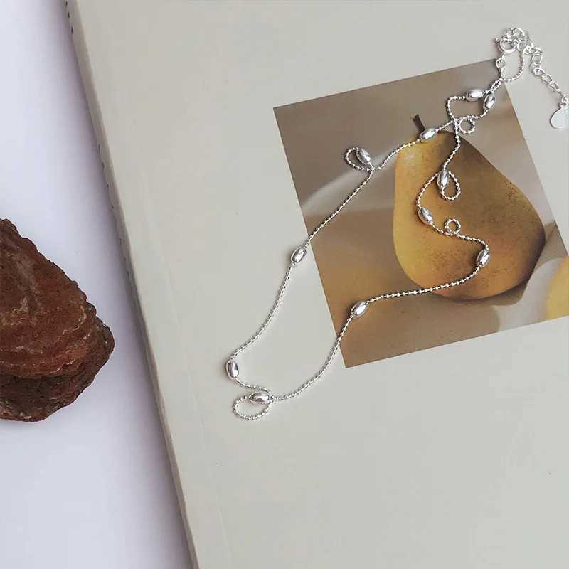 925 pure silver bead necklace suitable for women stylish and elegant Kravik chain womens jewelry gift accessories W241230