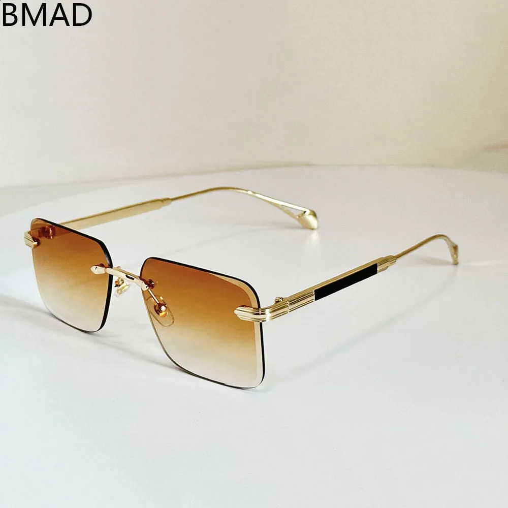 Fashion Rimless Sunglasses Women Outdoor Sunglasses For Men Vintage Trending Glasses Lentes Oculos Drop 241230