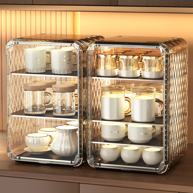Durable Four Layer Stackable Storage Container with Clear Design