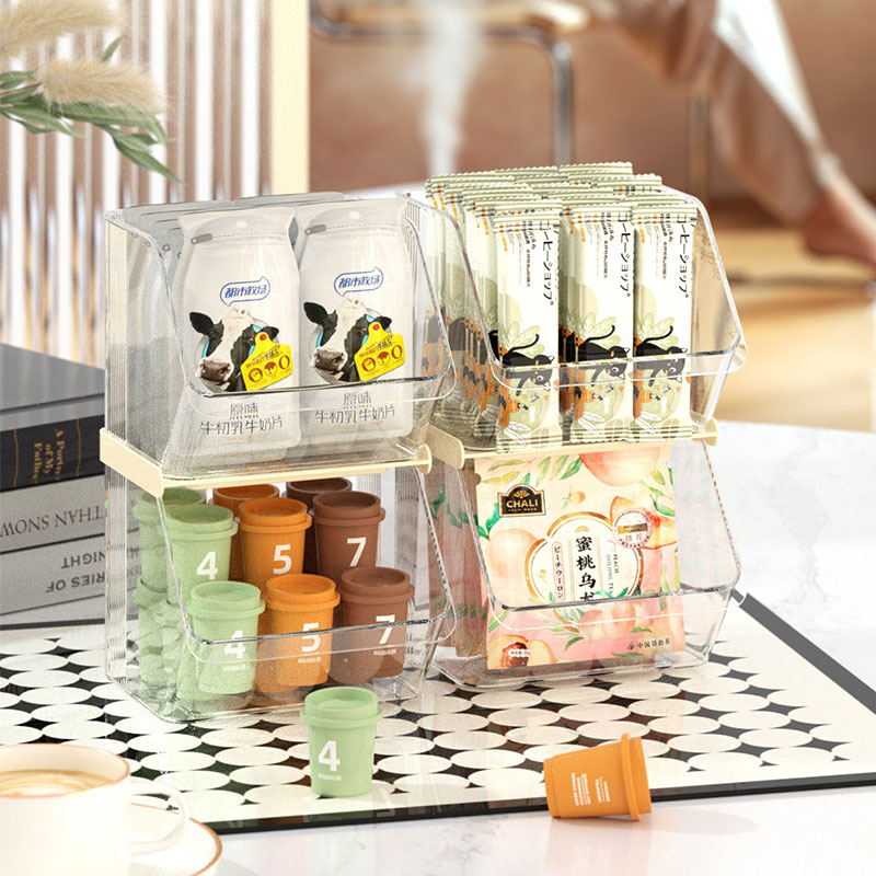 Compact Dual Layer Tea Bag Container - Durable & Space Saving Design