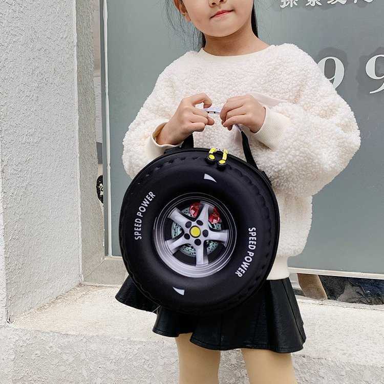 New Korean Version Children's Backpack Tire Fashion Design Kindergarten Backpack Boys' Backpack Hard Shell