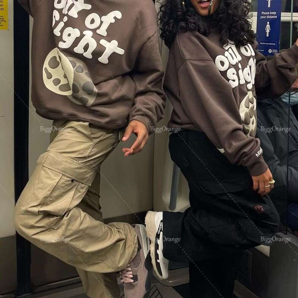 Harajuku 3D Foam Printed Hooded Sweater Unisex Couple Y2k Sweatshirt Trend