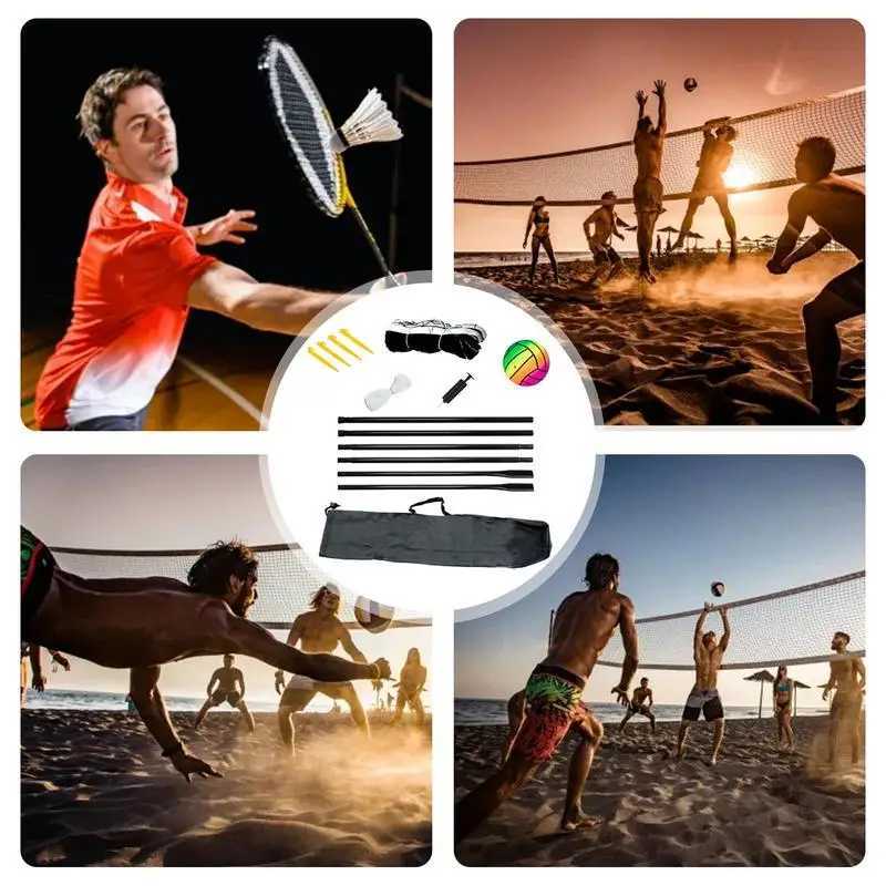 Beach Volleyball Net Backyard Volleyball Net Badminton Net Rack Volleyball Nets With Portable Storage Bag ForXJ241230