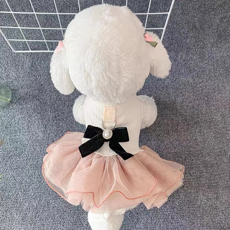 Dog Clothes Pet Cat Spring/Summer Thin traction Summer Princess Puppy skirt Teddy Pomeranian Bear Poodle