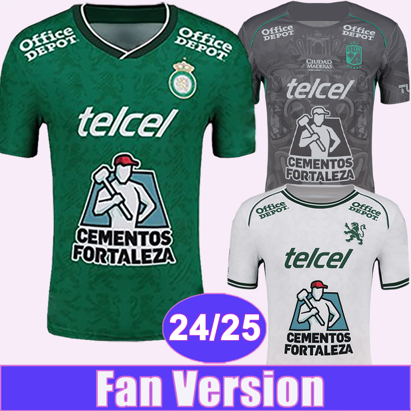 24 25 Leon Mens Soccer Jerseys AMBRIZ MORENO CABRAL MENDOZA A. GUARDADO O. RODRIGUEZ Home Away 3rd Football Shirts Shirts Adult Uniforms