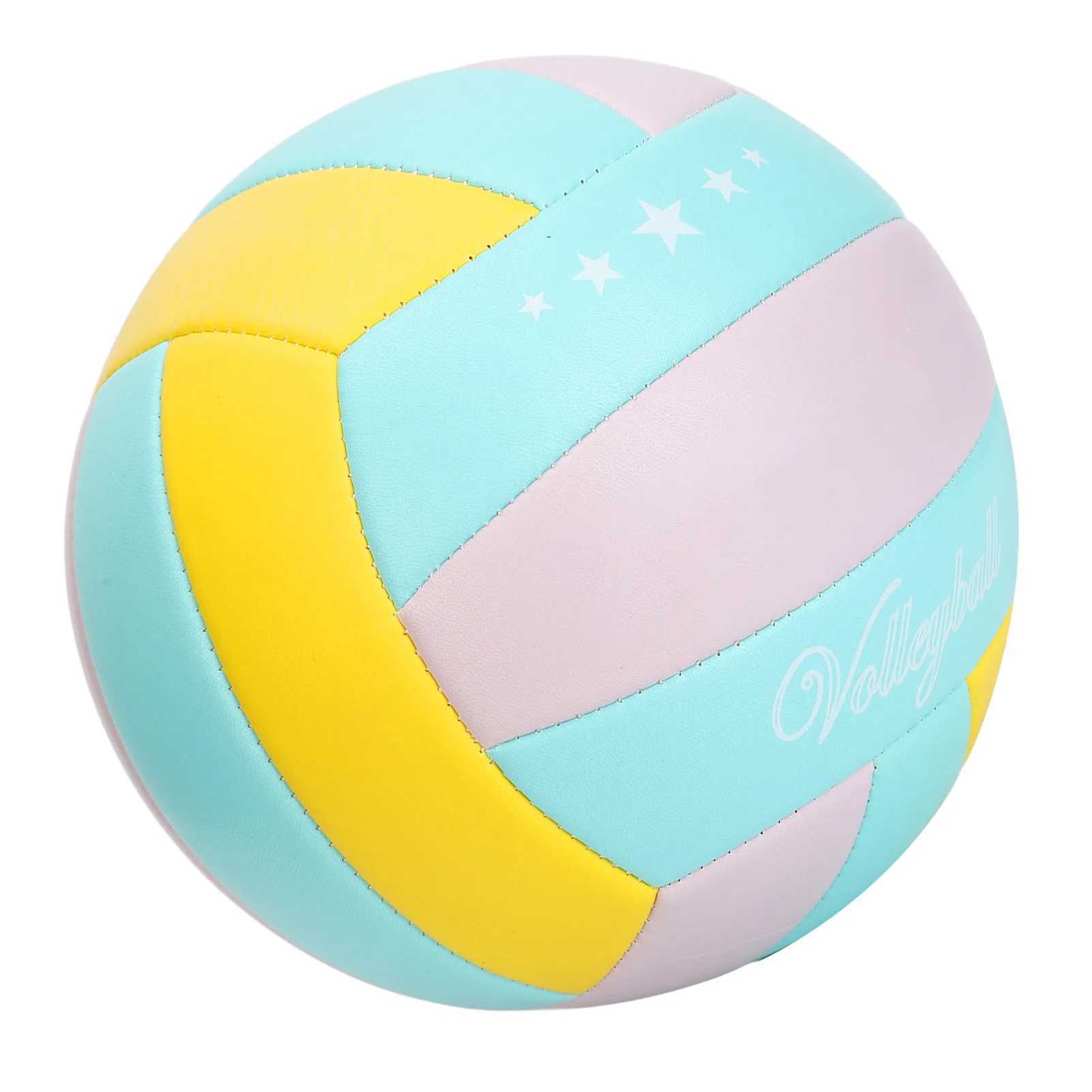 Size 5 Training Pink Blue Yellow Volleyball Soft High Elasticity Lightweight PVC Indoor Outdoor Beach Volleyball for Pool GymXJ241230