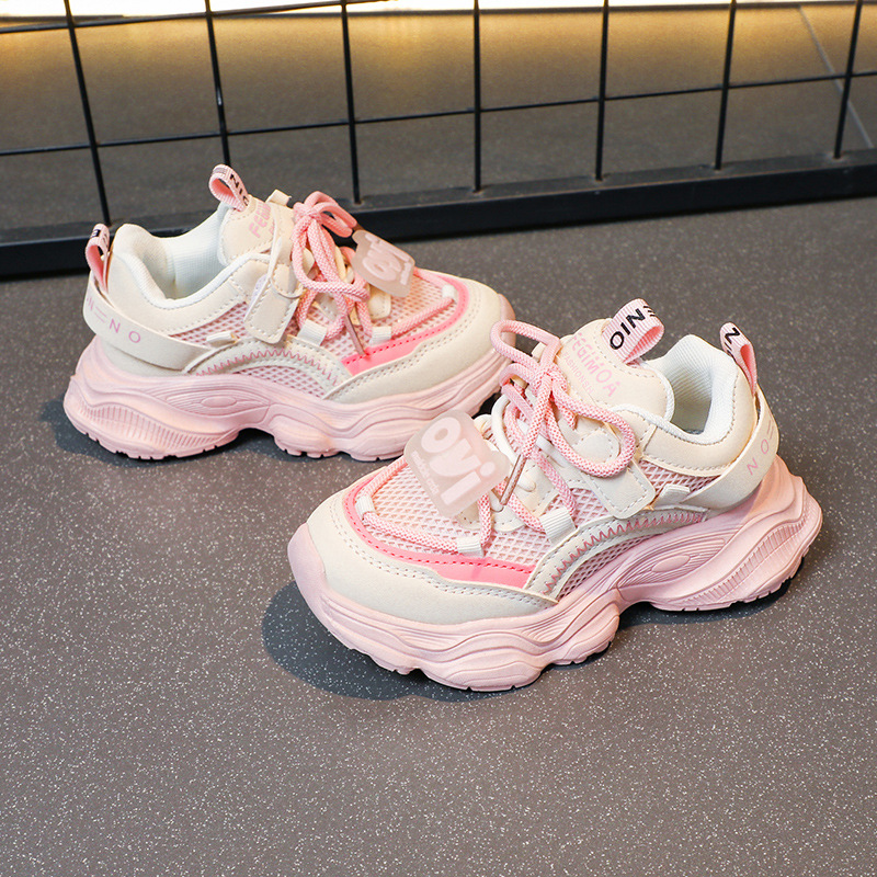 Kids Sport Shoes Autumn Boys Mesh Children Sneakers Girls Casual Sports Shoes Kidsnest Non-Slip Running Toddler shoes With Large Sizes US6C-US5Y