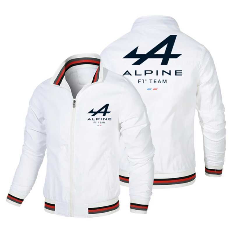 Men's Jackets New Alpine F1 team zipper jacket sports jacket outdoor car jacket Alpine mens jacket mens pocket casual spring and summer J241210