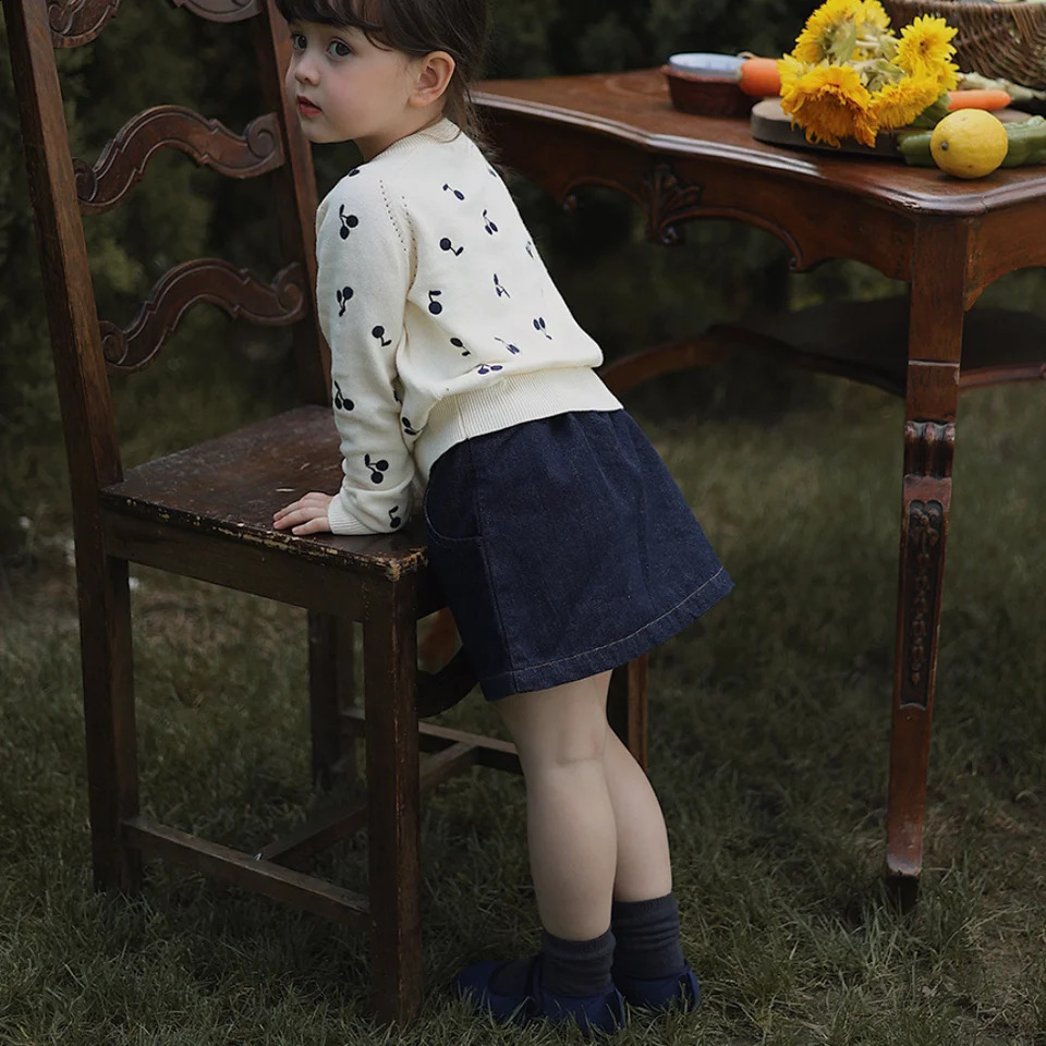 Unishuni Vintage Velvet Mary Jane Shoes for Girls Princess Casual Flats Children Round Toe Retro Red Green Flats Kids Dress Shoe 241230