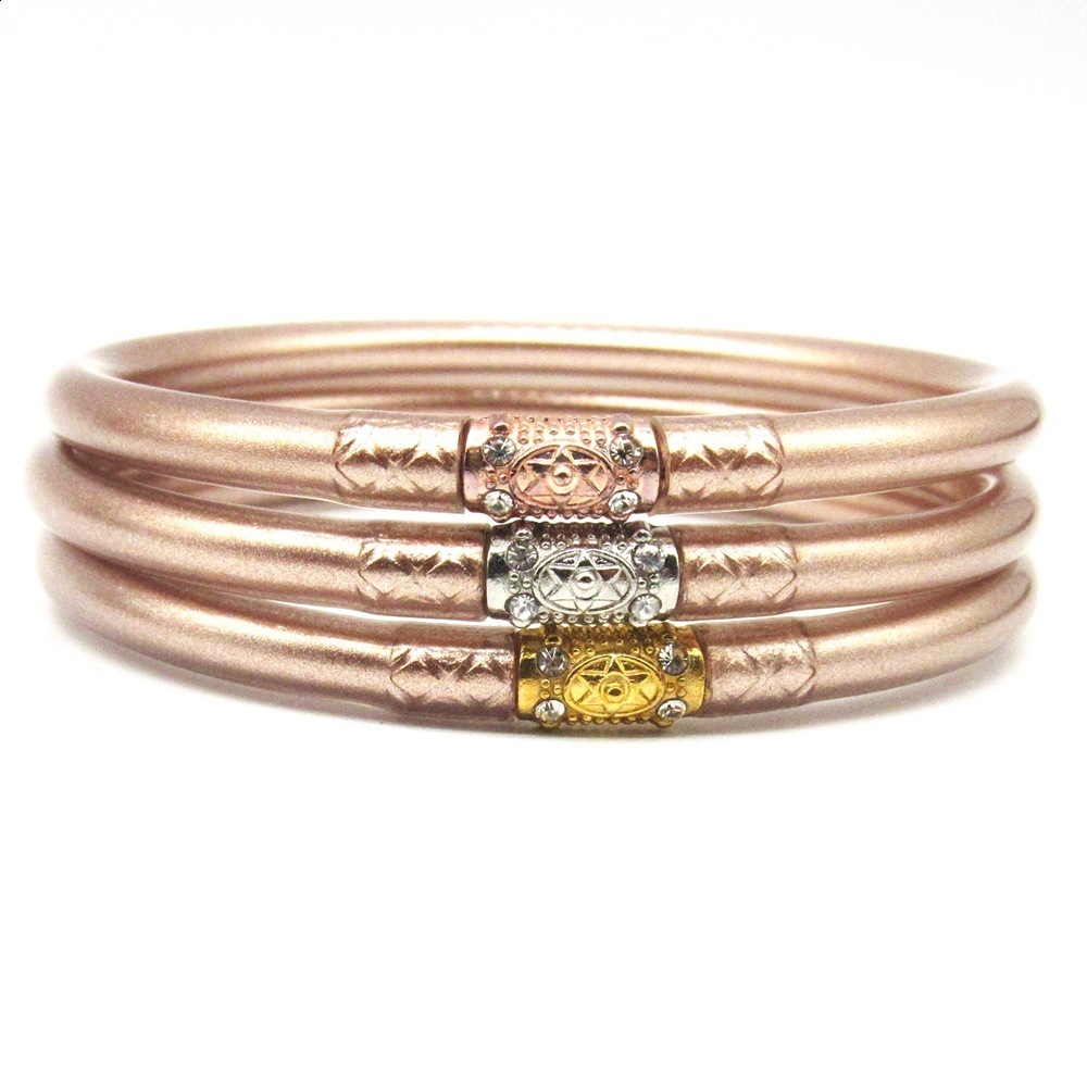 Bilandi Fashion Jewelry Soft Bracelet High Quality Plastic Tube Inner Glitter Gold Color Bracelet Bangle For Women Gift 240914