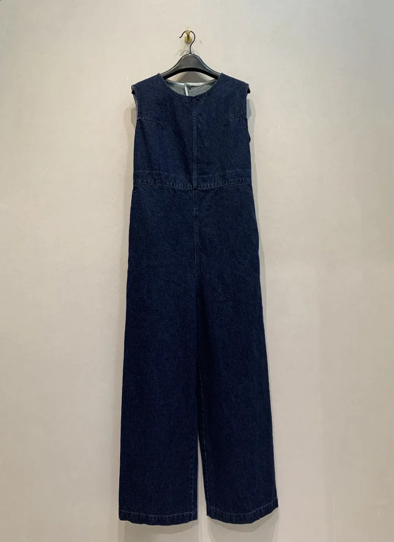 Spring/Summer Style Lazy And Relaxing Bareback Cow Jumpsuit Loose Casual Fashionable High Waist Pants 241230