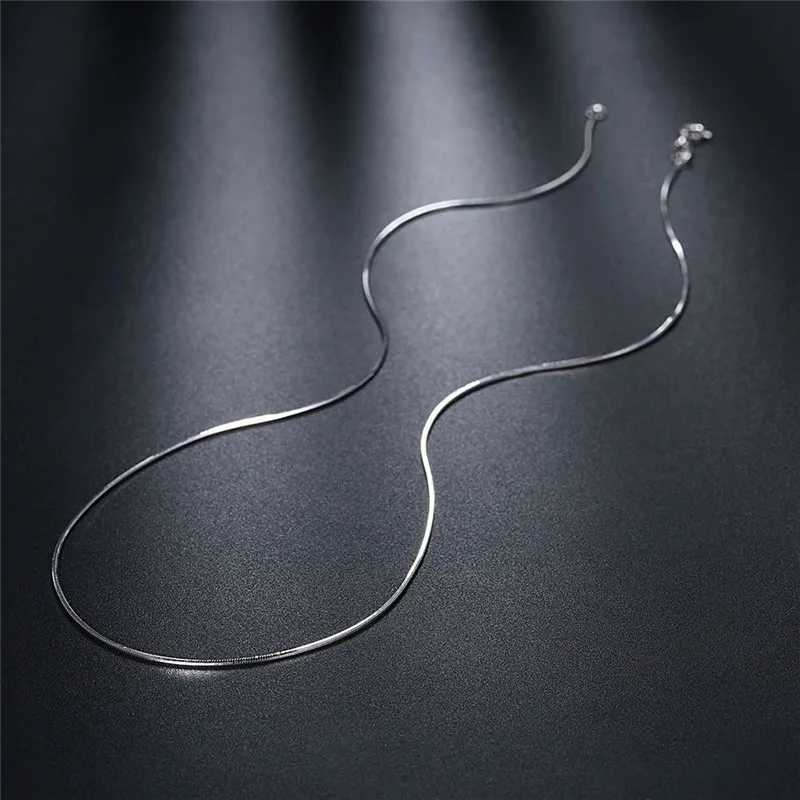 925 sterling silver 16/18/20/22/24/26/28/30 inches 1-3mm snake chain necklace mens fashion silver jewelry gift wholesale W241230