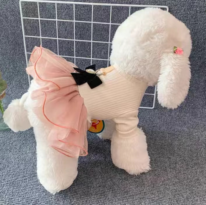 Dog Clothes Pet Cat Spring/Summer Thin traction Summer Princess Puppy skirt Teddy Pomeranian Bear Poodle
