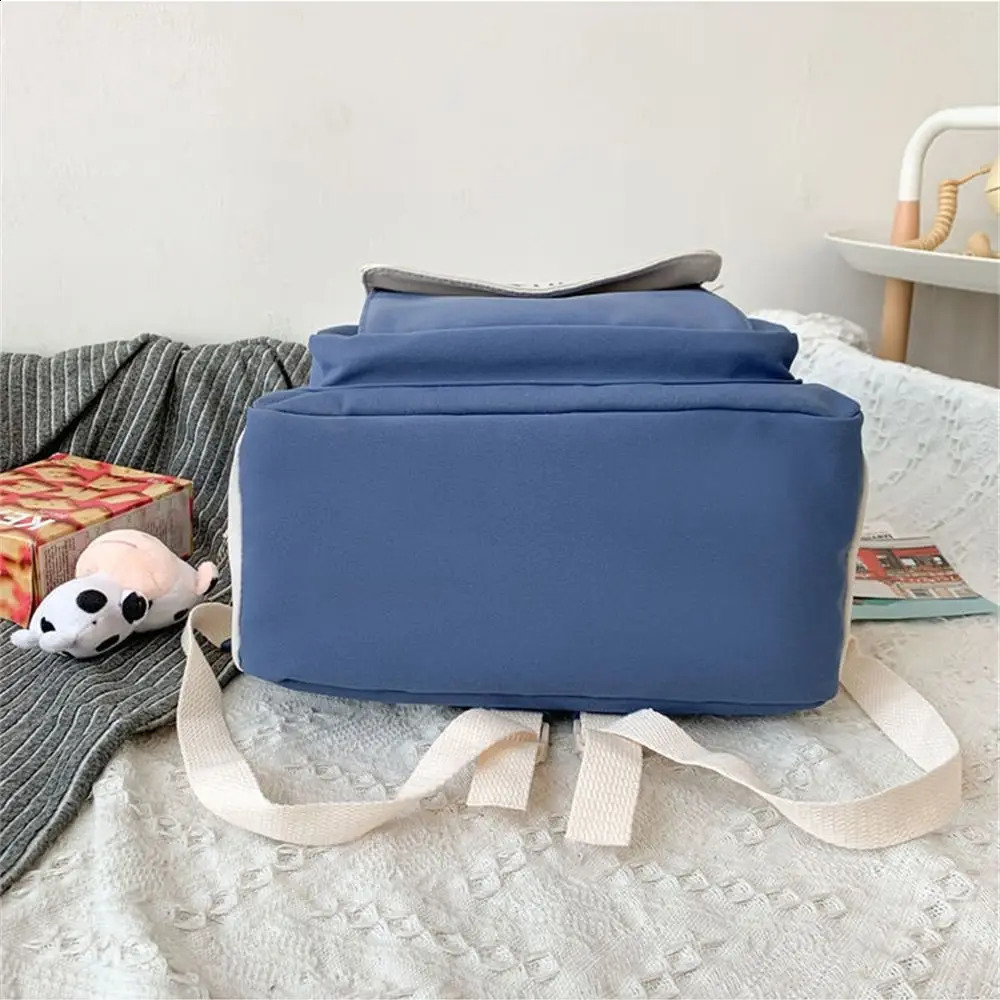 Nylon Large Capacity Backpack Teenage Boys Girls Pure Colour Schoolbag Women Men Waterproof Rucksack Student School Travel Bag 241230