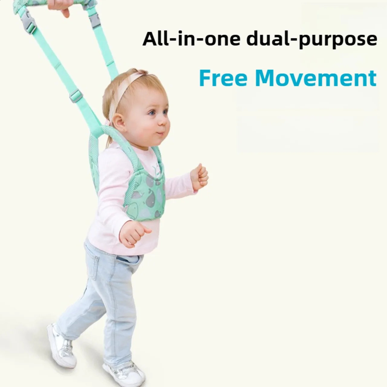 Portable Toddler Assisted Walking Learn Harness Child Walker Baby Safe Belt Breathable Protective Kid Supportive Auxiliary Strap 241230